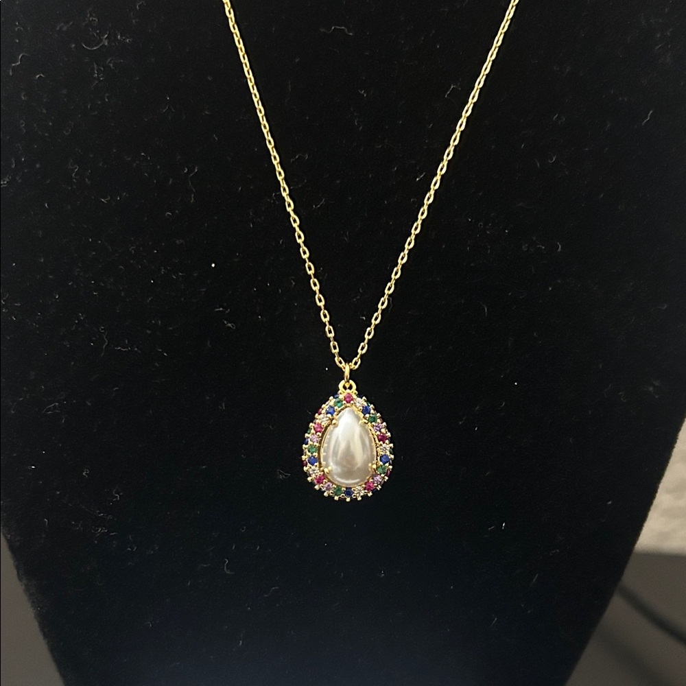 Kate Spade Gold Necklace with Pearl Pendant - Picture 3 of 5